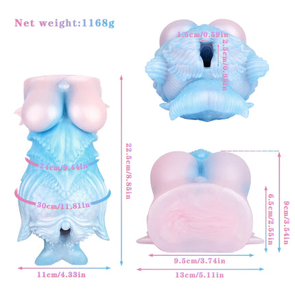 LUUK Liquid Silicone Male Masturbator Fantasy Animal Aircraft Cup Pussy Pocket Stroker Onahole Sex Toys for Man Penis Exercise