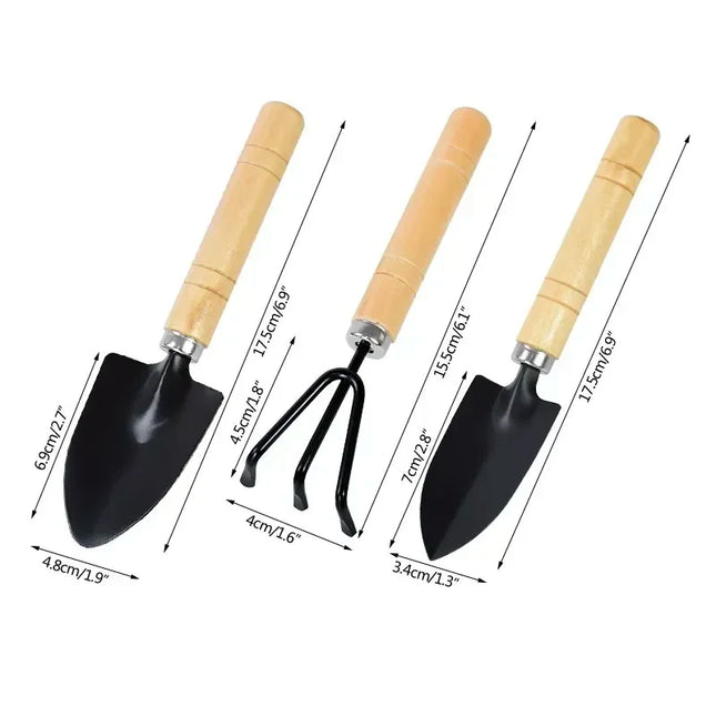 3Pcs/Set Mini Garden Tool Set Small Size Indoor Plant Care Digging Weeding Flower Pot Cactus Vegetable Care Equipment