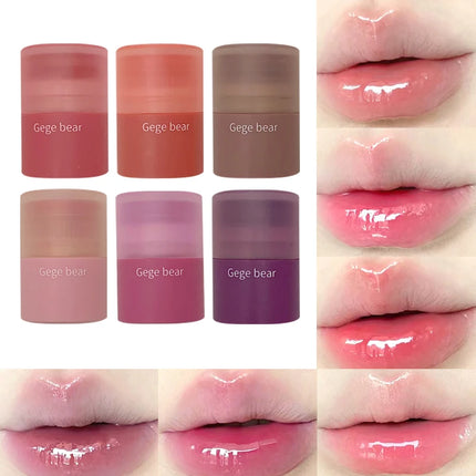 Gege Bear Hydrating Tinted Lip Essence — Moisturizing Water-Gloss Finish, Korean-Style Youthful and Flawless Look Lip Balm