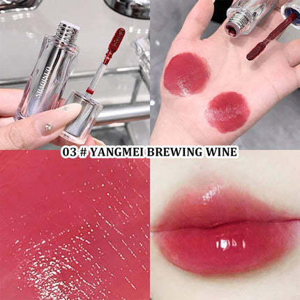 Mirror water gloss lip Dew low saturation glass lip toot lip glaze moisturizing moisturizing white mouth red