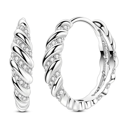 2025 New 925 Sterling Silver Earrings Simple Bow Strawberry Butterfly Hoop Stud Earrings for Wedding Party Women Jewelry Girls