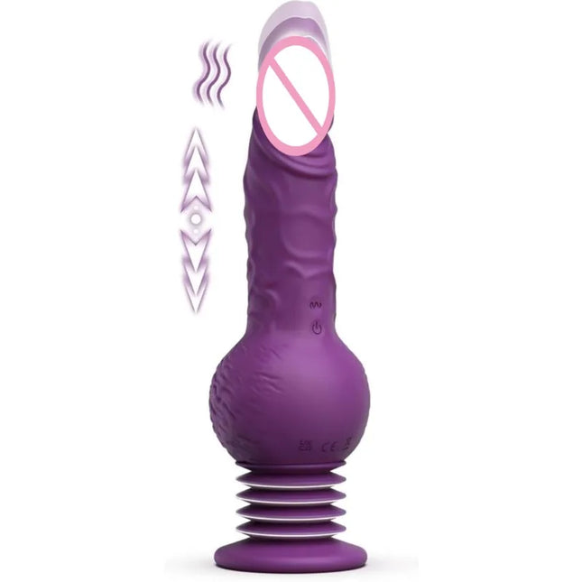 9.29 Inch Realistic Dildos Thrusting Dildo Vibrator G-Spot Anal Stimulation 10 Vibrating Modes Adult Toys Sex Toys for Women Men