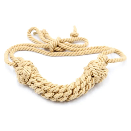 Handmade Cotton Rope Mouth Gag with Adjustable Knotted Bondage Choker for for Couple BDSM Restraint Cosplay Intimate Sex Toys