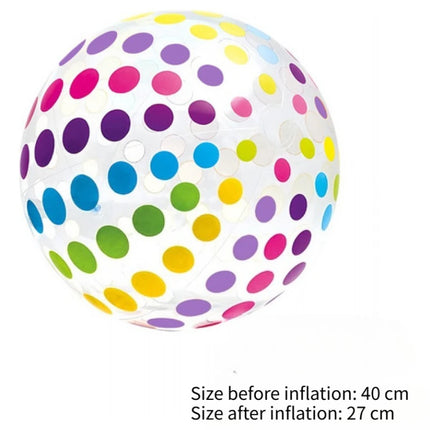 1pcs 15.35Inch/40CM Inflatable Beach Ball Colorful Striped Transparent Pool Toy for Water Play Summer Party Outdoor Beach Games