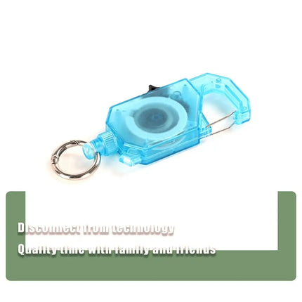 Portable Plastic Elastic Keychain Hovering Type Retractable Easy Pull Buckle Lanyard Carabiner Badge Holder Outdoor