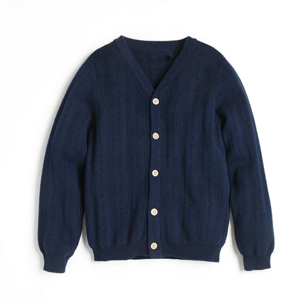 Knitted Cardigan for Kid Sweater Spring Autumn Children Clothes Unisex Boys Girls Single-Breasted Knit Sweaters Knitting Clothes