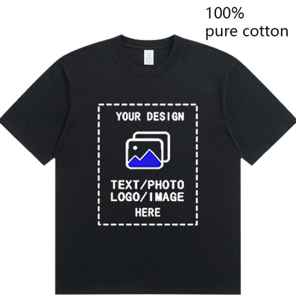 Custom-Made Men's T-Shirts Are Suitable for Team Gatherings, Gyms, and Sports Cotton Round-Neck Short-Sleeved Shirts
