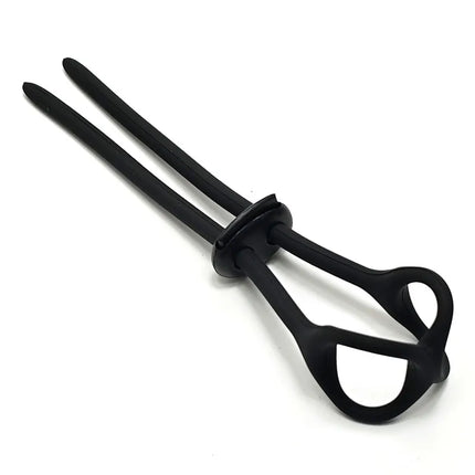 Cock Ring with Ball Stretcher for Men – Adjustable Silicone Penis Lock Ring for Delay Ejaculation, Reusable Erection  Adult Toy