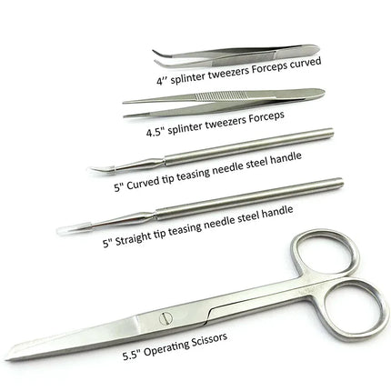 22 Piece Stainless Steel Dissection Kit for Medical Suture Practice Surgical Training Students and Professionals