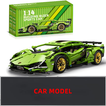 Technical Racing Sport Car Model Building Blocks technic adults 1:14 DIY Supercar Brick Puzzle Toys Kid Adult Gift（1314+granule）