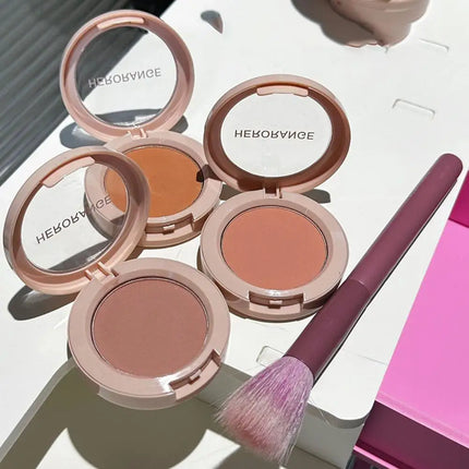 Autumn Winter Cheek Contour Natural Matte Low Saturation Nude Color Korean Cute Girl Monochrome Blush Powder Blusher Palette