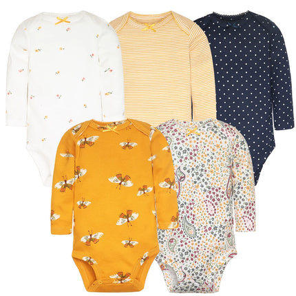 2026 Newborn Baby Girl Clothes Long Sleeve 100% Cotton 5 Pieces/Lot Baby Bodysuits Cartoon Underwear Infant Bebe Clothing 3-24M