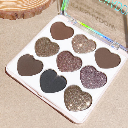 Affordable Love Holiday Makeup Set Nine Color Matte Glitter Eyeshadow Palette Waterproof Long Wear