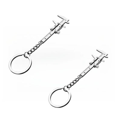 Portable Mini Jewelry Measuring Metal Ruler & Mini Vernier Caliper Keychain - DIY Tools for Precise Measurements