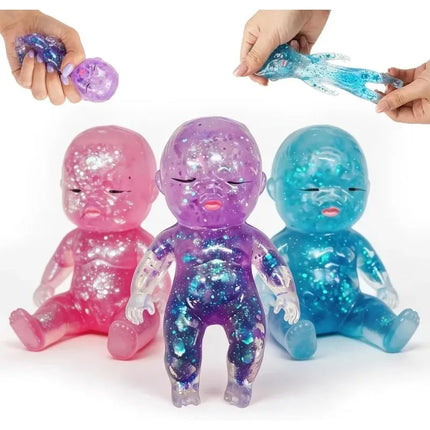 Soft Shiny Silicone Squish Toy Stretchy Slow Rebound Hand Toy Daily Mood Calming Plaything Ideal Party Present for All People