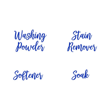 4Pcs Laundry Room Organisation Jar Bottle Label Vinyl Sticker Decals Washing Powders Stain Remover Labels Decal