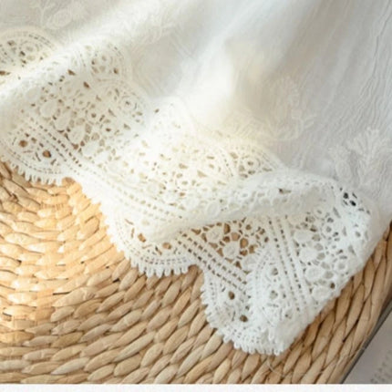 Korean Japanese Brand Lace Hollow out Svel Thin Top Women Summer Loose Linen Csole Vest Inner Wear Tank Top