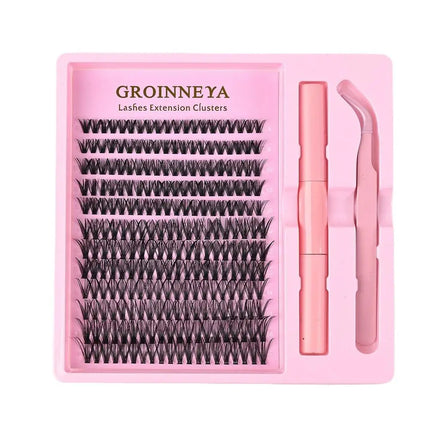 DIY Lash Extension Kit 120pcs Lash Clusters  8-16mm Individual Lashes Kit with Lash Bond and Seal, Tweezers for Self Use Makeup