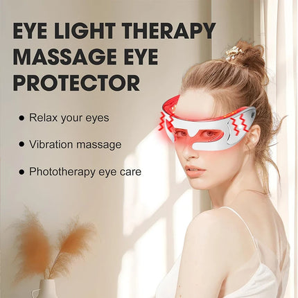 Red Light Theraphy Eye Massager Eyecare Glasses Eye Fatigue Relaxing Dark Circles Puffiness Wrinkles Reduction Beauty Care Tools