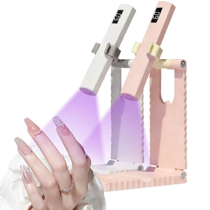 Handheld UV Light for Gel Nails Portable UV Nail Lamp Rechargeable LED Nail Lamp for Nails Art Desk Stand