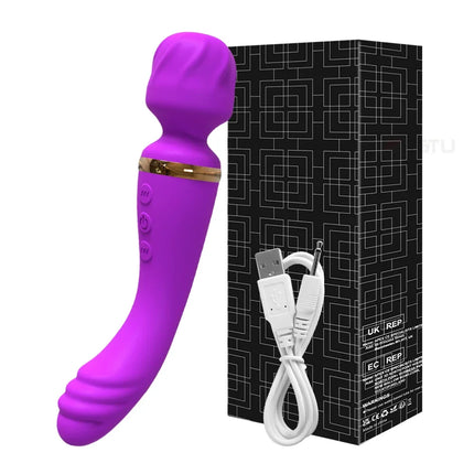 2 in 1 AV Wand Vibrator for Women Clit G-Spot Vagina Stimulator Nipples Breast Massager Female Masturbator Sex Toy for Women
