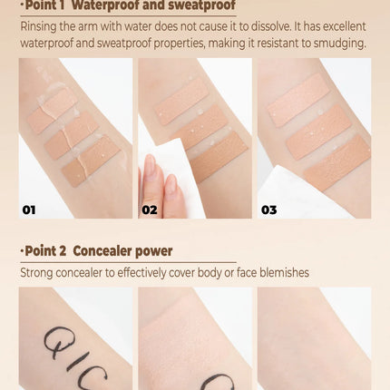 Full Coverage Concealer Cover Anti Dark Circle Freckle Waterproof Foundation BB Cream Concealer for Face Makeup Base Cosmetics