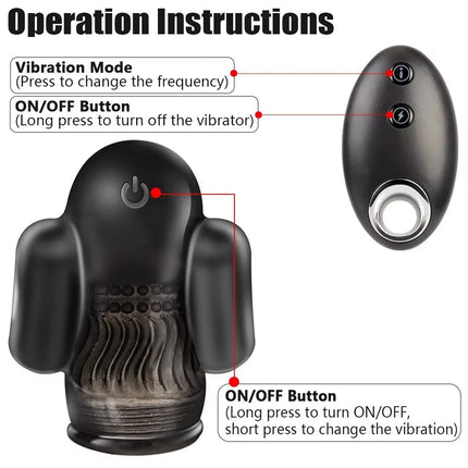 Glans Vibrator Trainer Male Delay Ejaculation Lasting Trainer Vibrator  Penis Sex Toy for Pleasure Remote Control Masturbation
