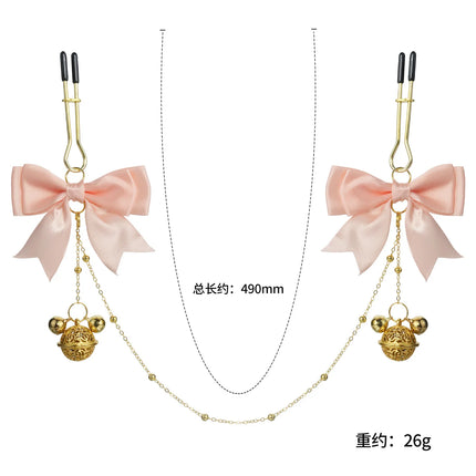 Adjustable Bow-Tie Nipple Clips Sexy Clitoral Clamps BDSM Fetish Couples' Teasing Erotic Accessories for Woman Adult Sex Toys