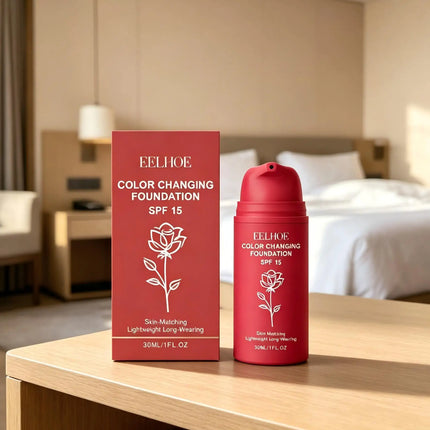 EELHOE Color Changing Foundation Mature Skin Brightening Spf 15 Hydrating High Coverage Base Makeup Concealer Liquid Foundation