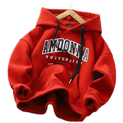 New Autumn winter Boys girls Fleece Thickened Sweater Cartoon Printed Letters Children's Leisure Fake 2 Piece Warm Top 3-14Y