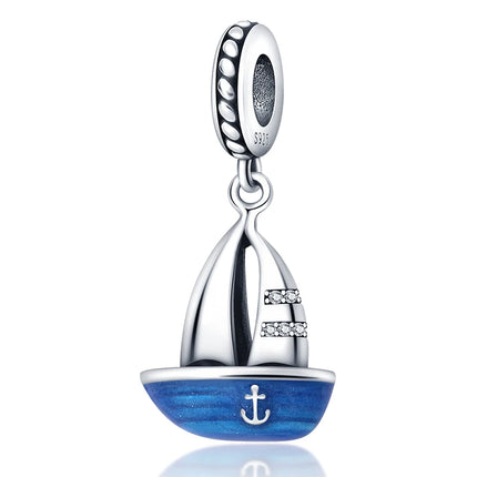 Orstarry Charm Silver 925 Beads Blue Series Fit Bracelet Charms DIY Original Fashion Pendants For Women Jewelry Trendy Gifts