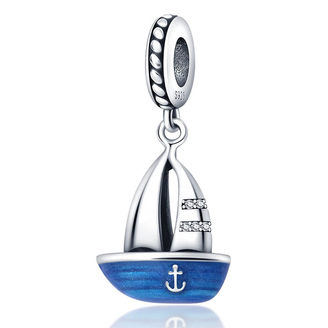 Orstarry Charm Silver 925 Beads Blue Series Fit Bracelet Charms DIY Original Fashion Pendants For Women Jewelry Trendy Gifts