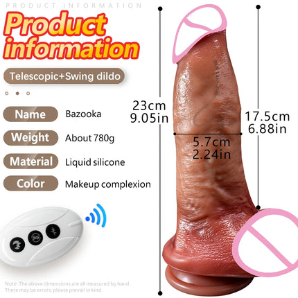 Huge Soft Dildo Vibrator Dildo Heating Wireless Remote Realistic Penis Swing Dick Telescopic Dildos Vibrator For Women Sex Toys