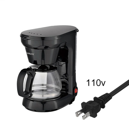 American Drip Coffee Maker, Small Office Coffee Maker, Tea and Coffee Pot 750Ml for 4 Cups