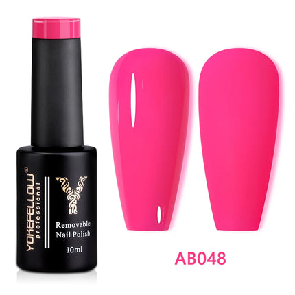 YOKEFELLOW 10ml Jelly Nude Gel Nail Polish High Quality Translucent Pink Nail Gel Varnish Soak Off UV Gel Polish Long Lasting
