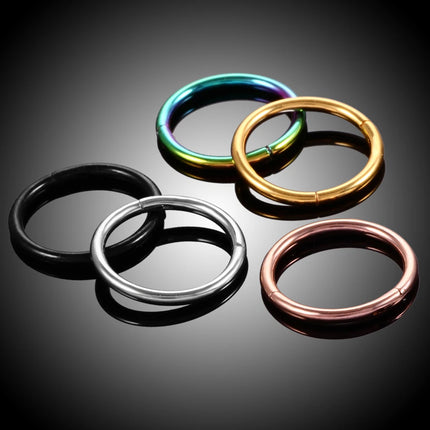 1Pc 316L Stainless Steel Nose Septum Clicker Hinged Segment Ring Nose Hoops Lip Ear Cartilage Ear Helix Body Piercing Jewelry