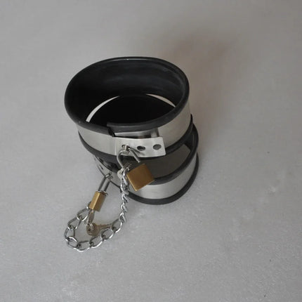 BDSM bondage restraints stainless steel silicone hand ankle cuffs sex toys for couples bed bondage chastity handcuffs