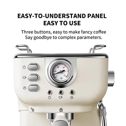 20 Bar Electric Coffee Machine Italian Semi-automatic Professional Expresso Coffee Maker Office Small Coffee Machines 220V