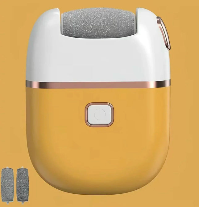 1 PC Electric Foot Grinder, Rechargeable Thick Leather Polishing Foot Grinder, and 2 Different Thickness Grinding Heads