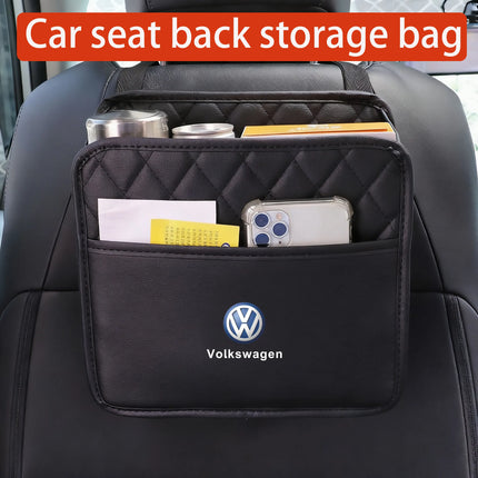 Car Seat Storage Bag Leather Garbage Bag for Volkswagen VW Polo Tiguan Golf 5 7 Jetta Beetle Scirocco Passat B5 B8 MK4