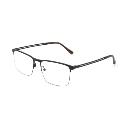 ZENOTTIC M Size Minimalist Square Glasses for Men Metal Half Rimless Frame Prescription Lenses Sleek Modern Style