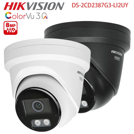Hikvision ColorVu3.0 8MP IP Camera 4K 2MIC Smart Hybrid Light 1/1.8" CMOS DS-2CD2387G3-LI2UY