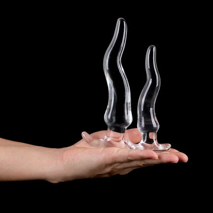 Large Finger Anal Plug Sex Toy Long Transparent Anal Plug Big Dildos Women's Vaginal Hip Expansion Trainer Lesbian Masturbator