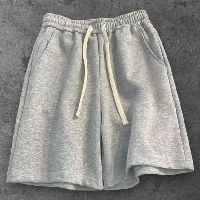 Men's Loose Shorts, Gray, Y2K Style, Street Trendy Casual Pants for Daily Comfortable Wearing