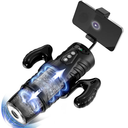 Automatic Male Masturbator Telescopic Rotation Masturbation with Suction Cup for Men Simulation Blowjob Piston Sex Toy for Men