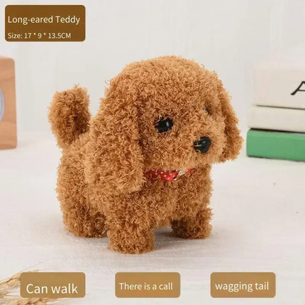 Electric Walking Dog Plush Toy Simulated Puppy Electronic Pet Children Interactive Toy Stalls Prop Home Decoration Ornament Gift