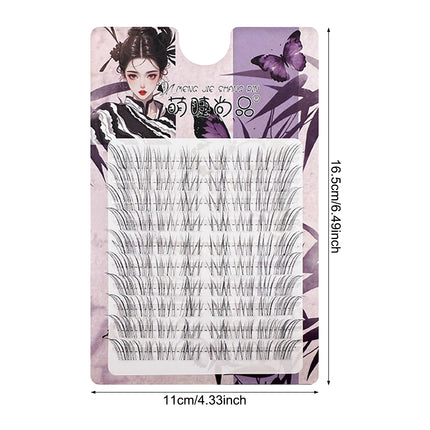 DIY Fluffy Cat eye false Eyelash extenstions individual cluster lashes Natural winged Style Daily Lash Korean Makeup accessories