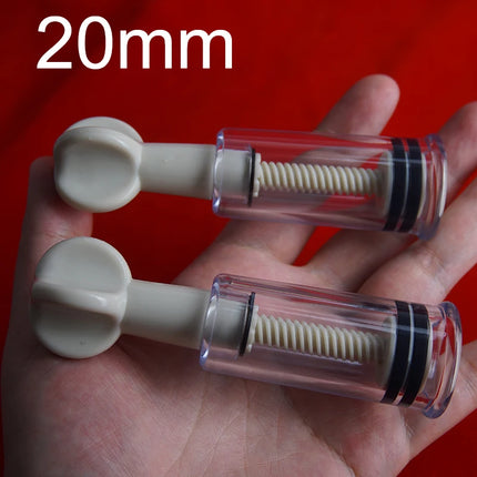 Clit Pussy Nippple Sucker Pump Vacuum Screw Clamp 2PCS Set,Breast Enlargement Enlarger Correction Sex Toy,Female Masturbation
