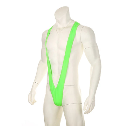 Sexy Men's Erotic Lingerie Swimsuit Straps Borat Mankini One-Piece V Sling Stretch Singlet Bodysuit Panties Stretch