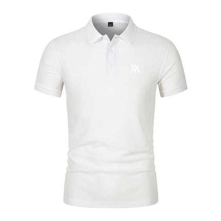Men's anti-pilling polo shirt with flip collar, casual business fashion, slim fit polo shirt, new for summer 2026